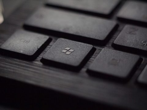Close up of the Windows key on a keyboard