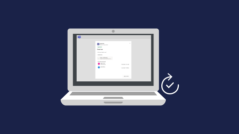 Approvals Microsoft Teams Laptop Graphic