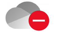 Grey OneDrive Stop Icon