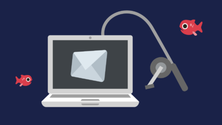 Laptop graphic with fishing rod and red fish
