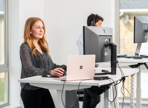 Jordan stood at her desk in the Breakwater IT office.