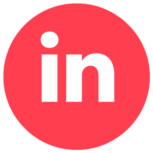 LinkedIn Logo in Red Circle