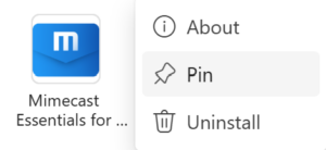 Mimecast Essentials for Outlook - New Outlook
