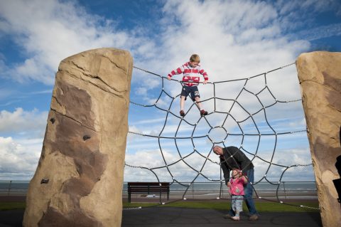 Children playing on a playground