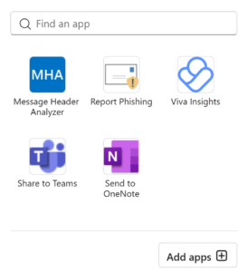 New Outlook Add Apps