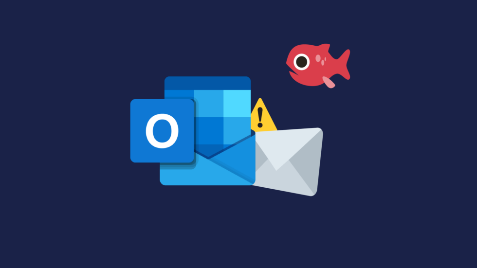 Outlook Logo with email and fish graphic