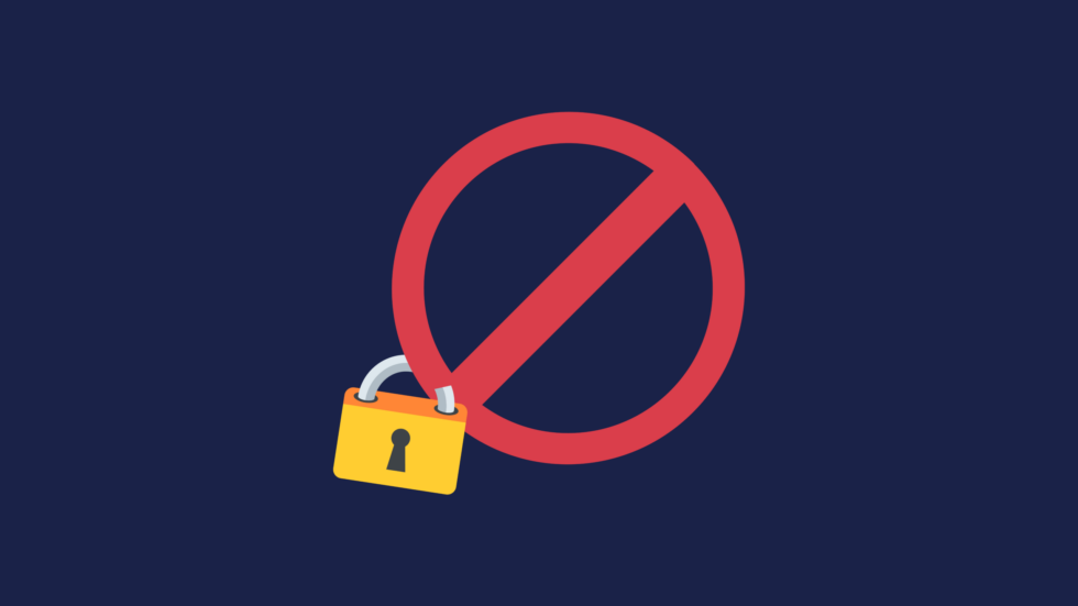 Stop sign with padlock hanging off