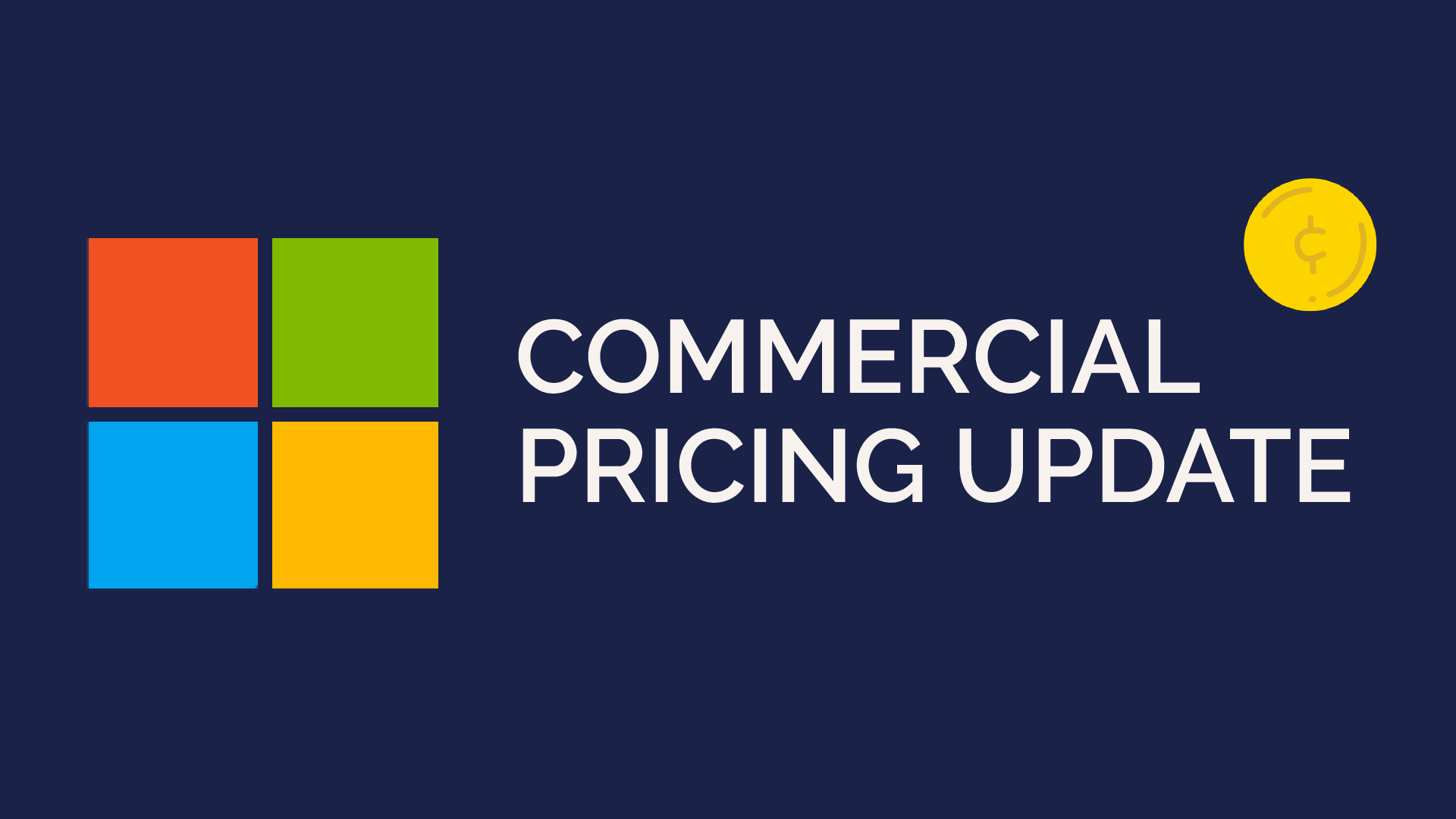 Microsoft Commercial Pricing Update Breakwater IT