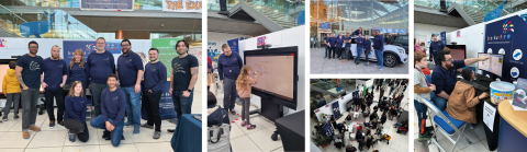 Photos of Breakwater staff and general public at the Norwich Science Festival. Group shots and staff interacting with the public.