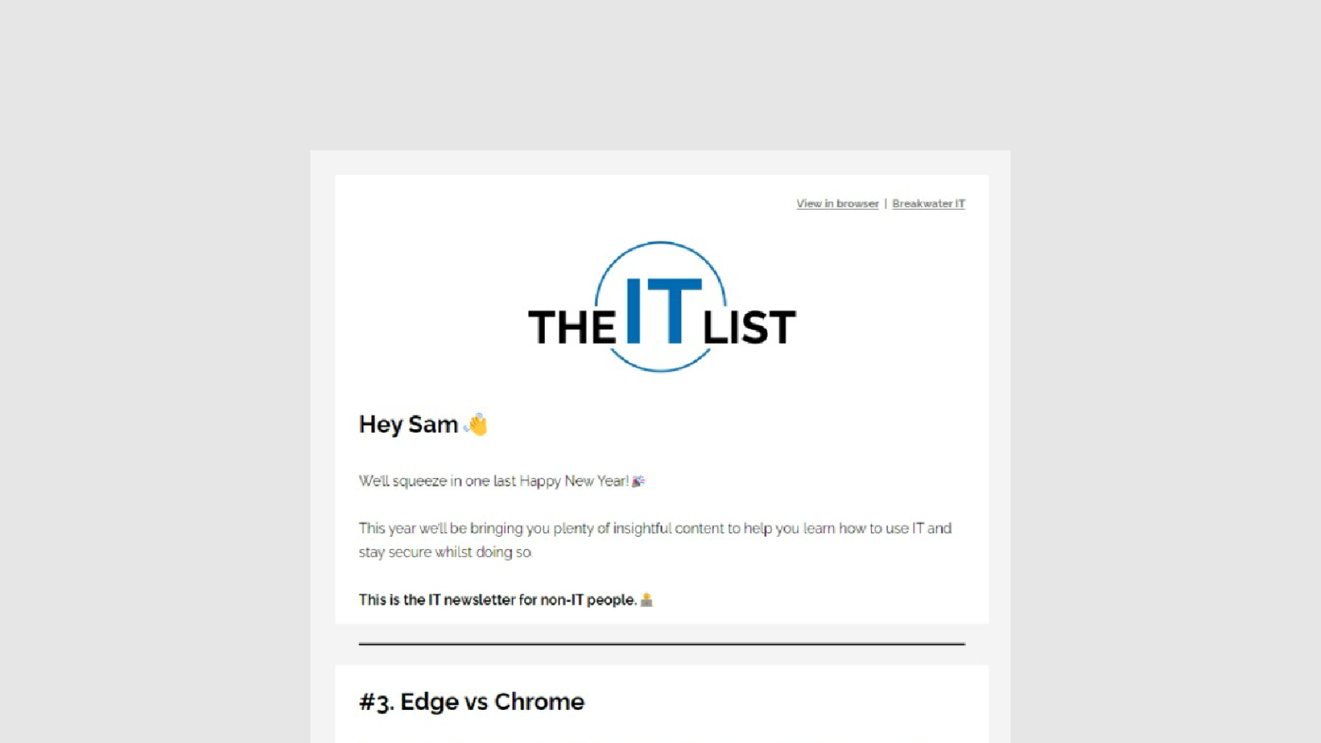 The IT List #3