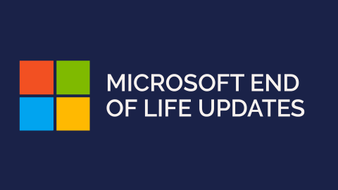 Microsoft End of Life Updates with Microsoft Logo