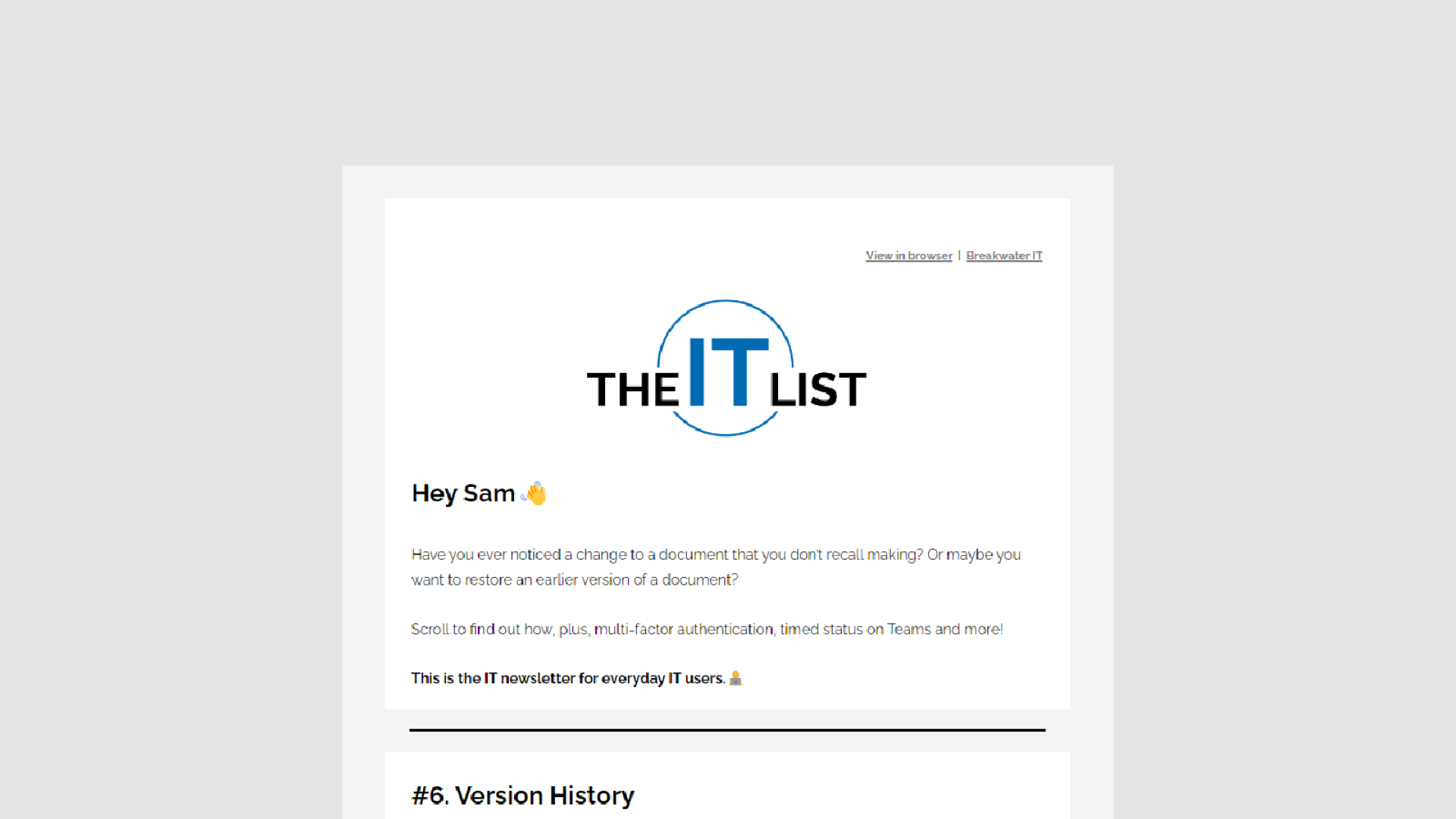 The IT List #6