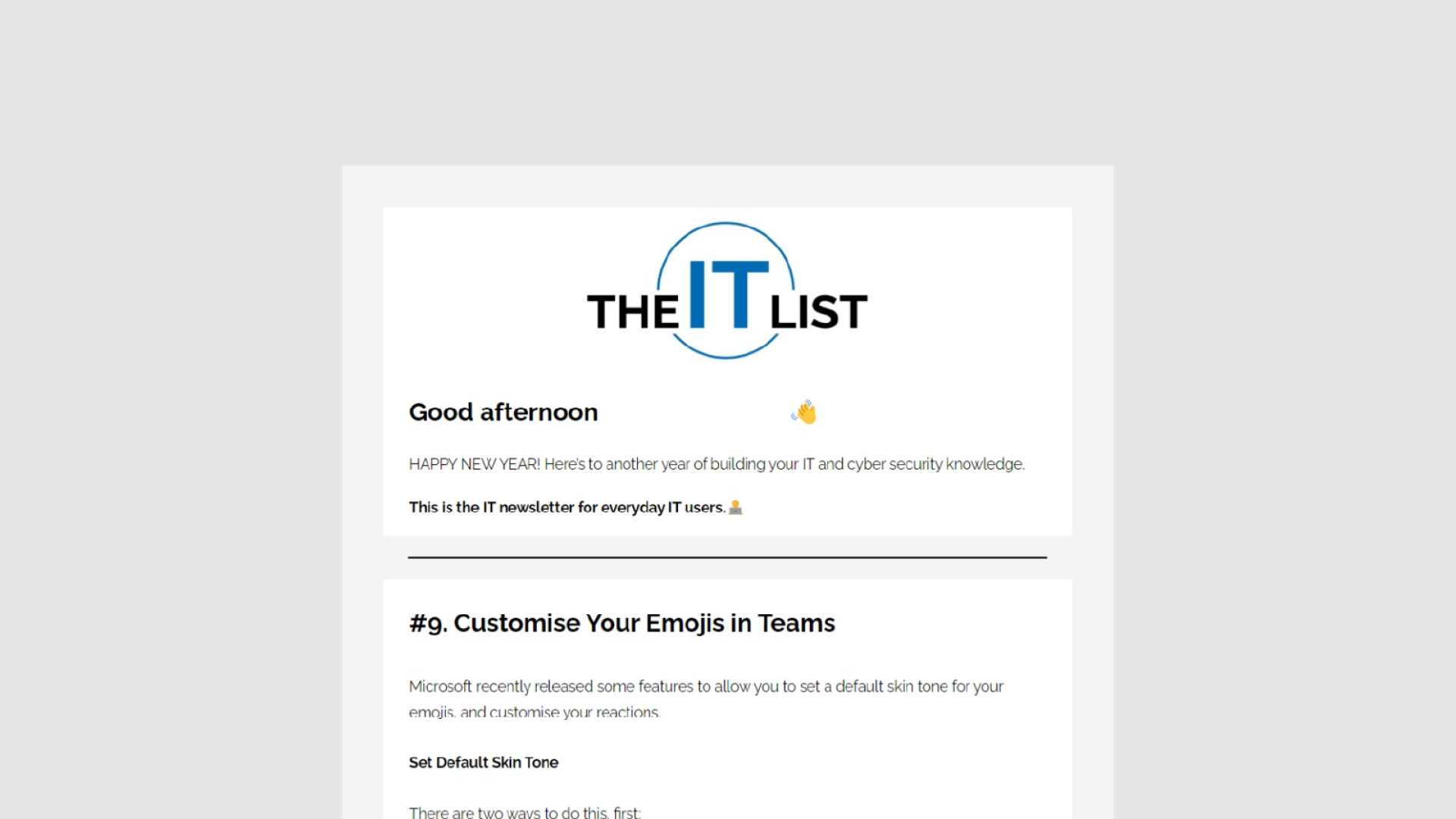 The IT List #9