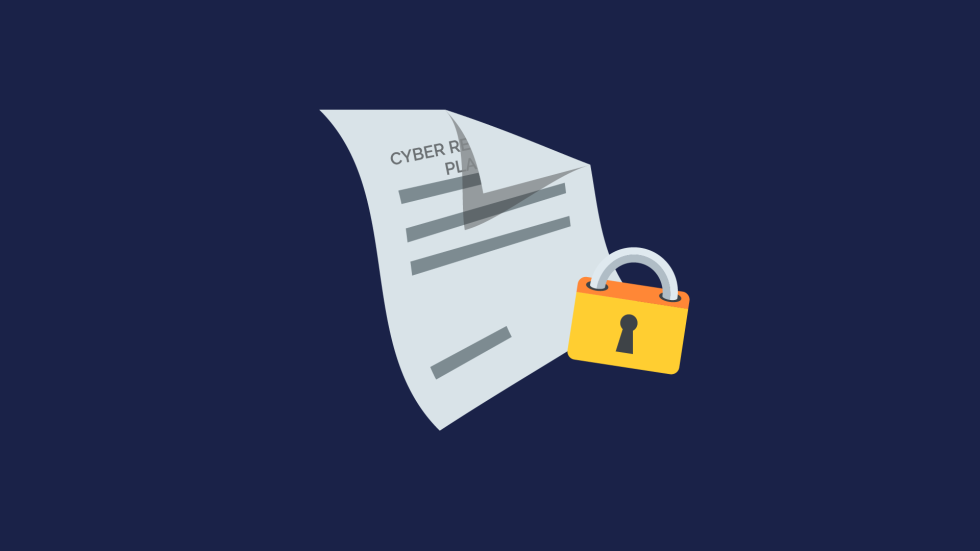 Graphic of a piece of paper and a padlock