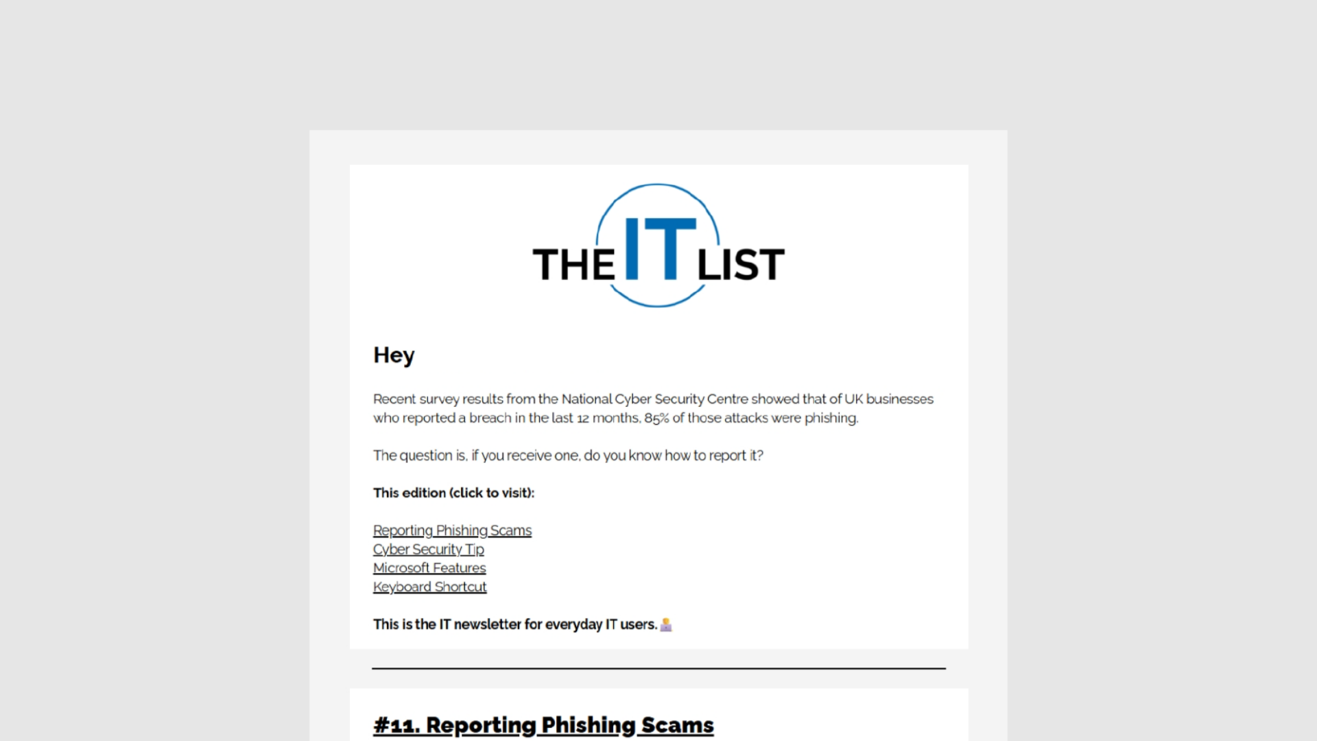 The IT List #11 The IT List #11