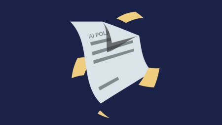 Graphic of a document with AI Policy as the header.