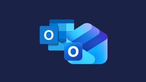 The New Outlook Logo on top of the Classic Outlook Logo